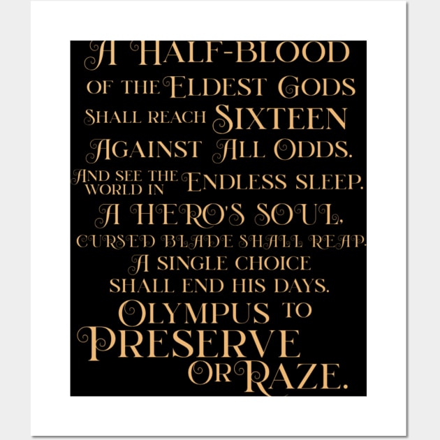 The Prophecy | Percy Jackson and the Olympians Wall Art by Singletary Creation